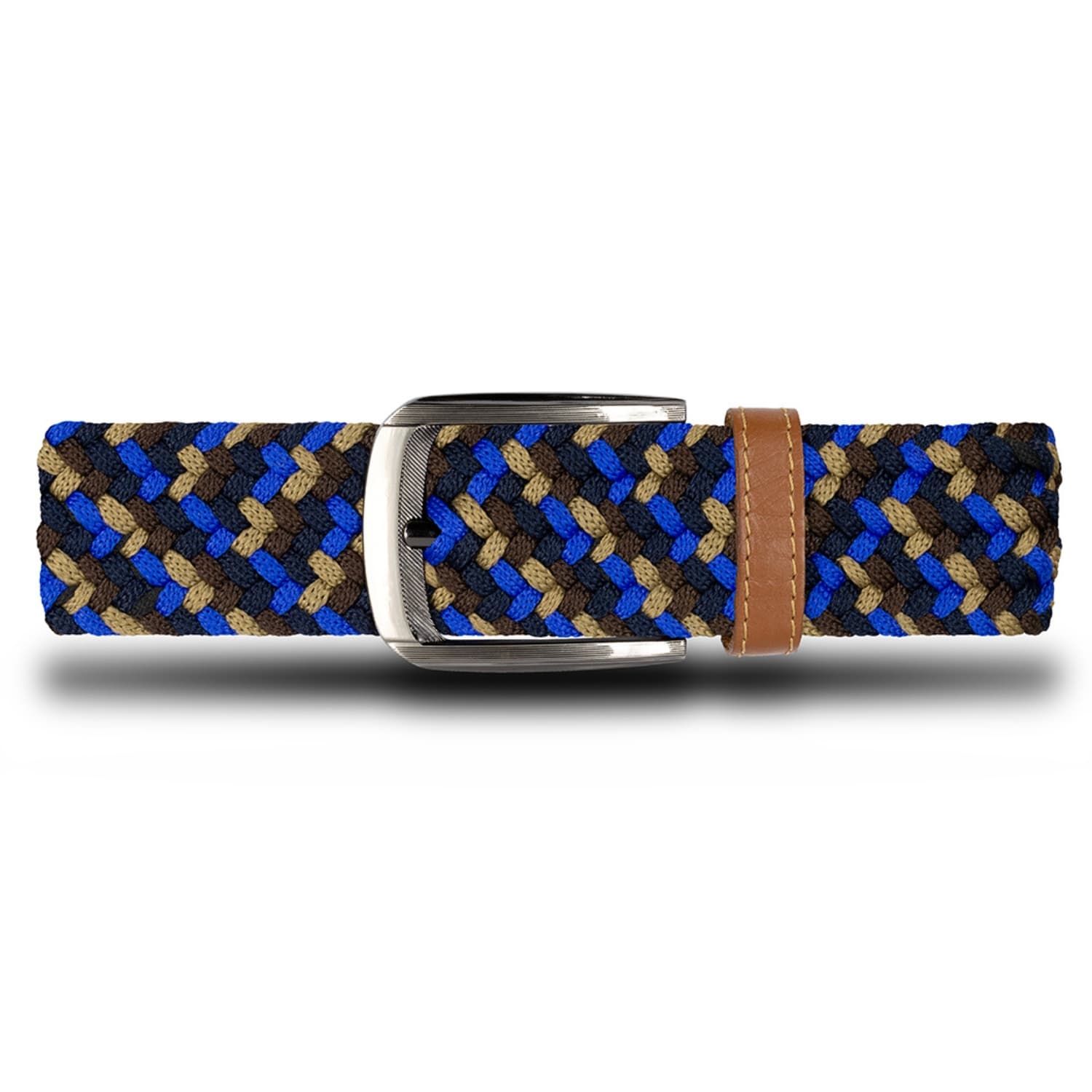 Cinturón Trenzado Hombre OS4 - Azul Safari | Origeness frente
